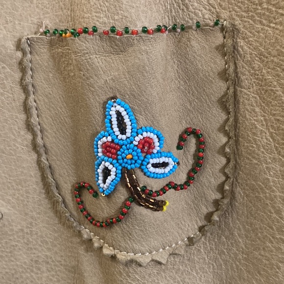 Ralph Lauren Western Suede Jacket W/ Fringe, Beadwork, Fully Lined (100% Cotton) - Picture 8 of 16